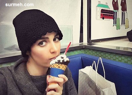 بستنی خوردن افسانه پاکرو در خارج از کشور + عکس